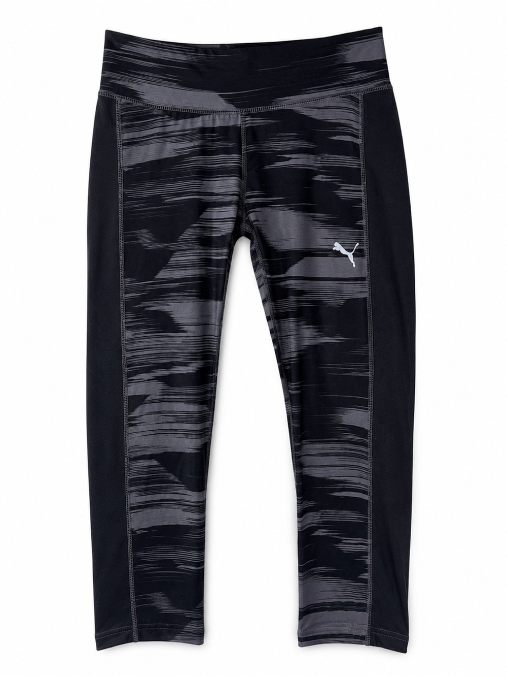 Puma Black Gray Camo High Rise Leggings XL Workout Athletic Activewear - Picture 2 of 5